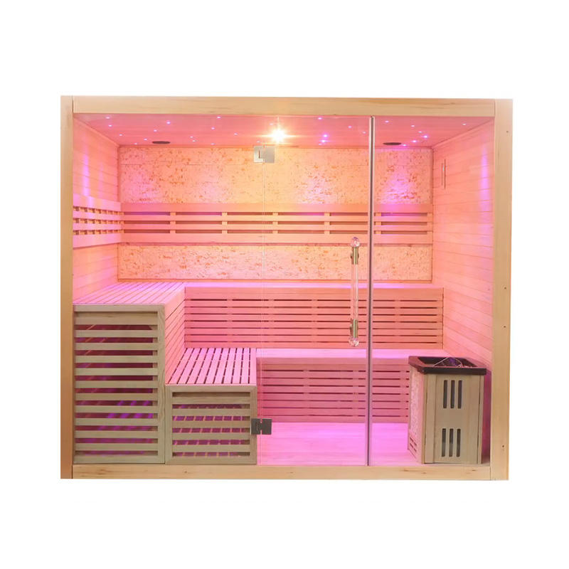 Hemlock / Red Cedar Indoor Therapy Wood Steam Sauna Rooms(Double Bench)