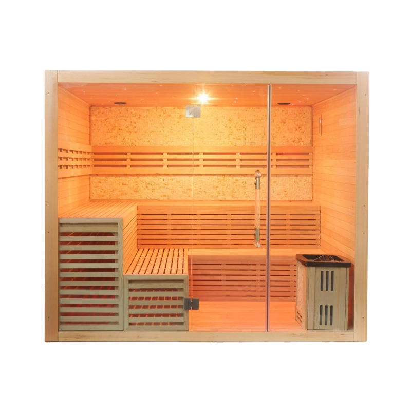 Hemlock / Red Cedar Indoor Therapy Wood Steam Sauna Rooms(Double Bench)