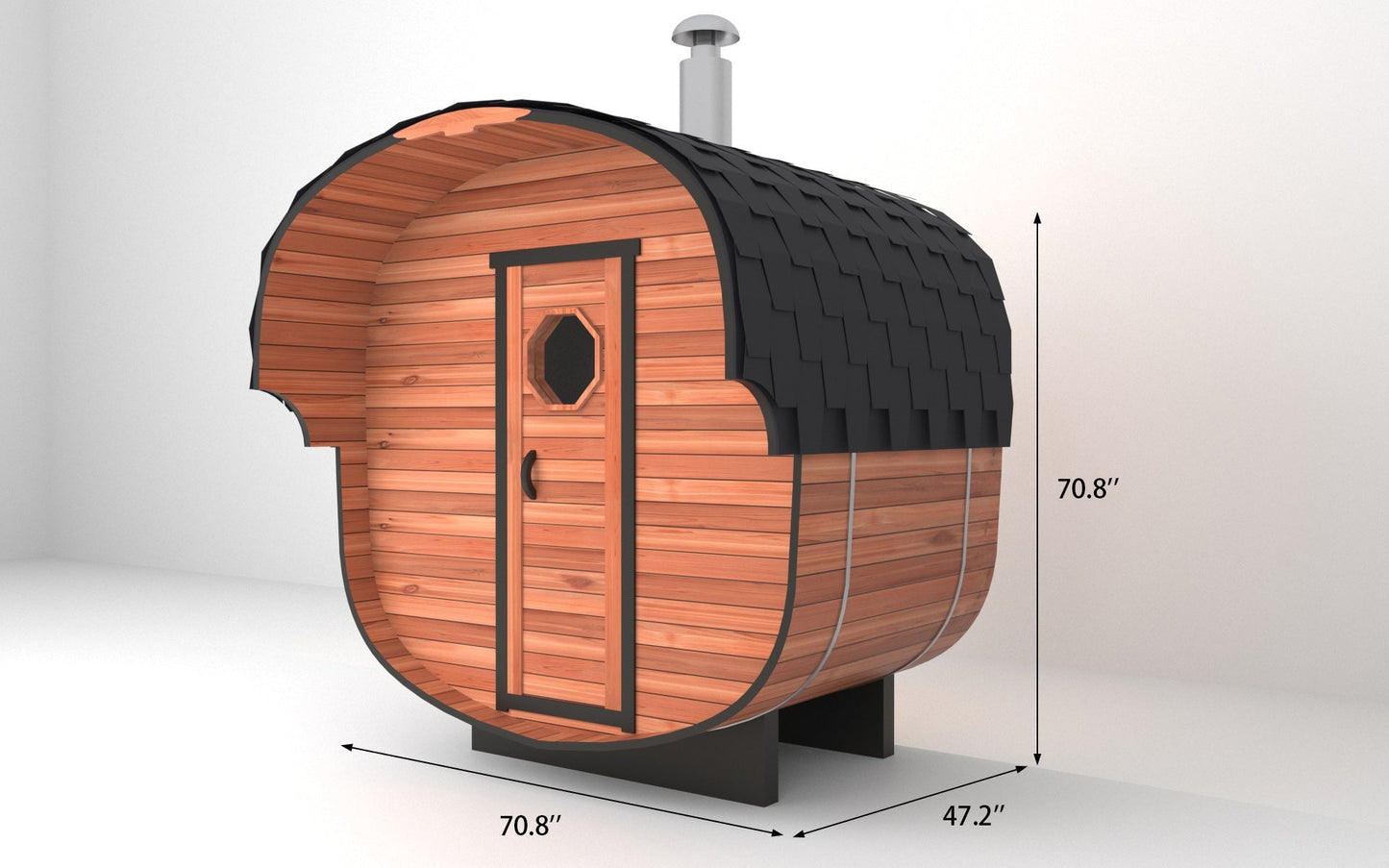 Economy Outdoor Barrel Sauna(2-6 people)
