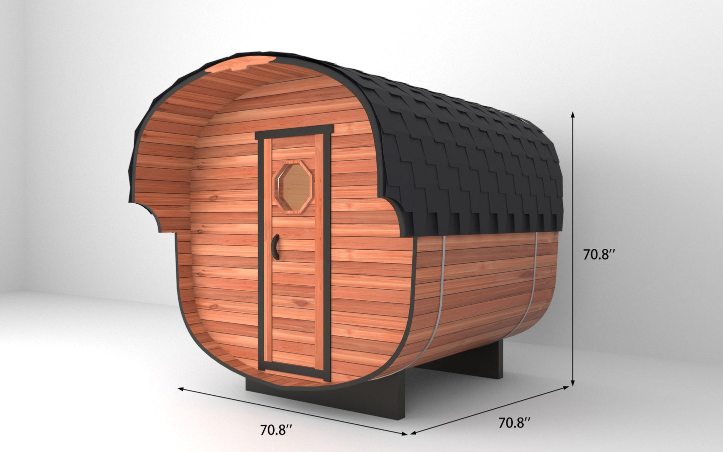 Economy Outdoor Barrel Sauna(2-6 people)