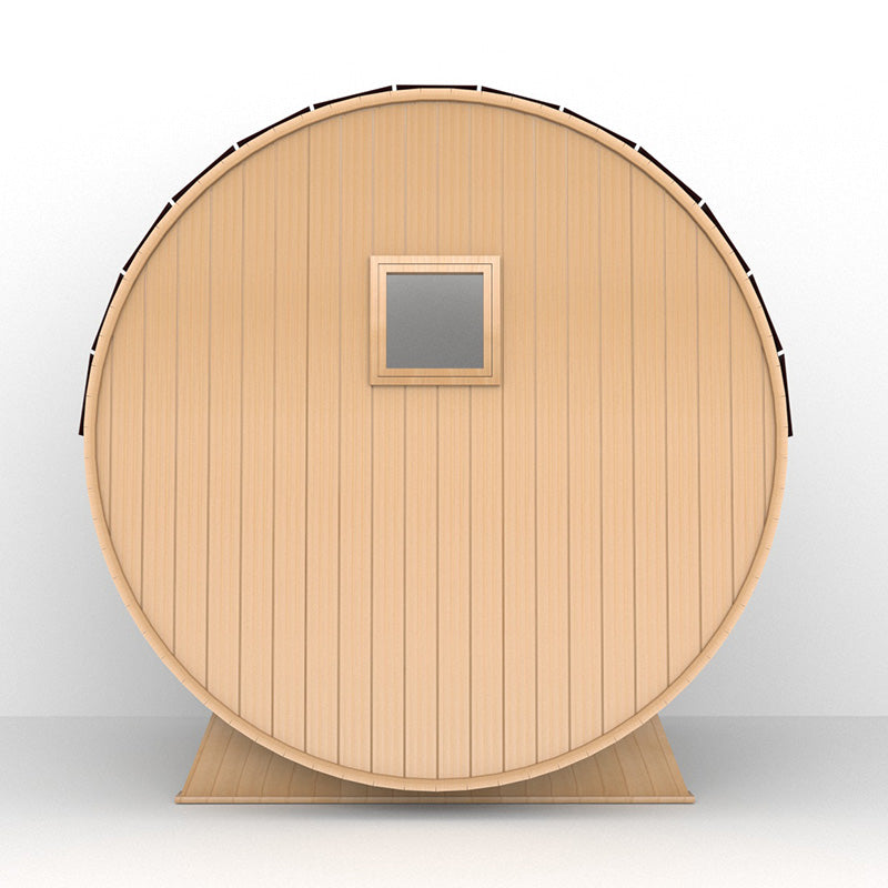 Outdoor Barrel Sauna With Glass Window
