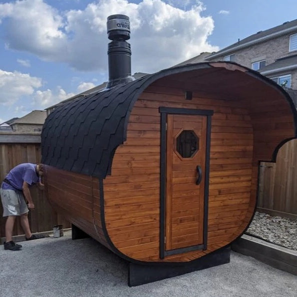 Economy Outdoor Barrel Sauna(2-6 people)
