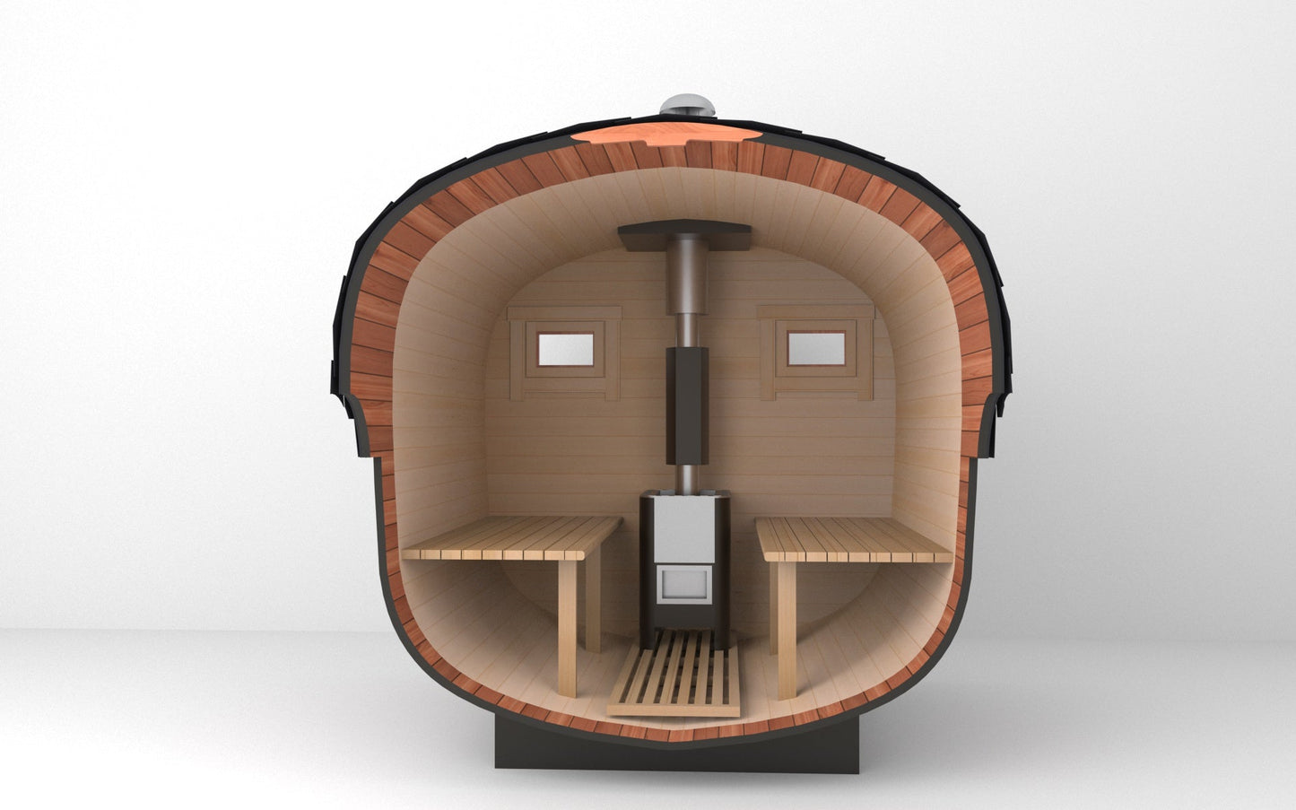 Economy Outdoor Barrel Sauna(2-6 people)