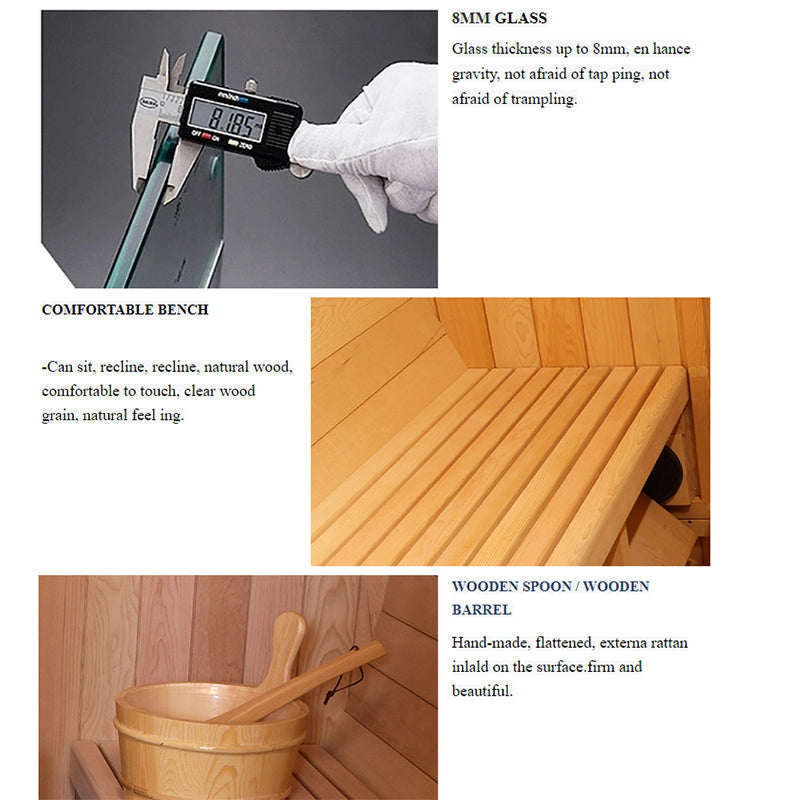 Canadian Wood Outdoor Barrel Sauna Room