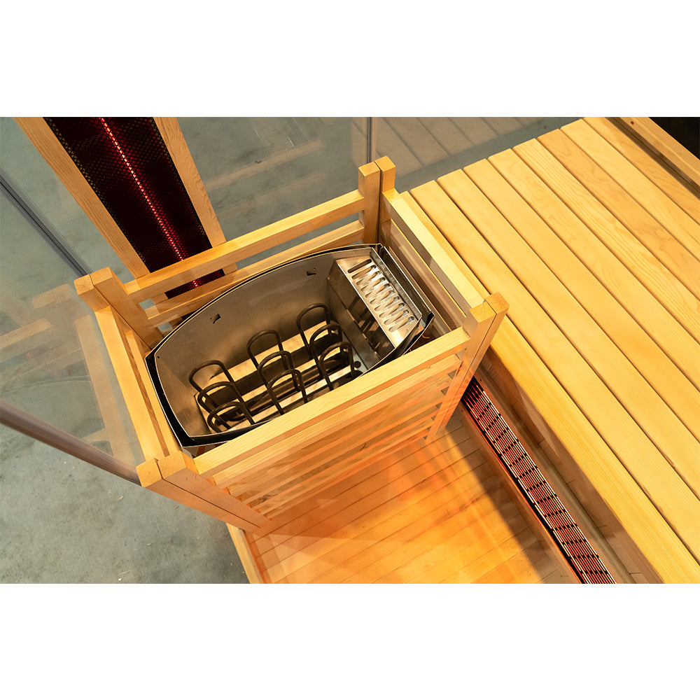 Premium Dual System Sauna With Three-sided glass