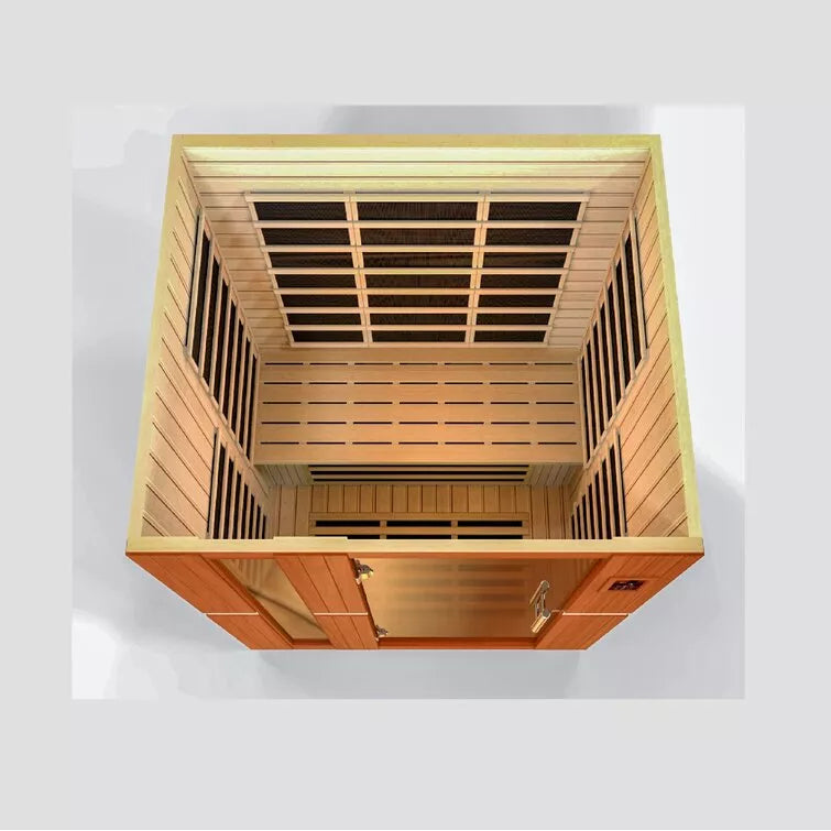 Dynamic Infrared 3 - Person Indoor Bluetooth Compatible FAR Infrared Sauna with Remote Control in Hemlock