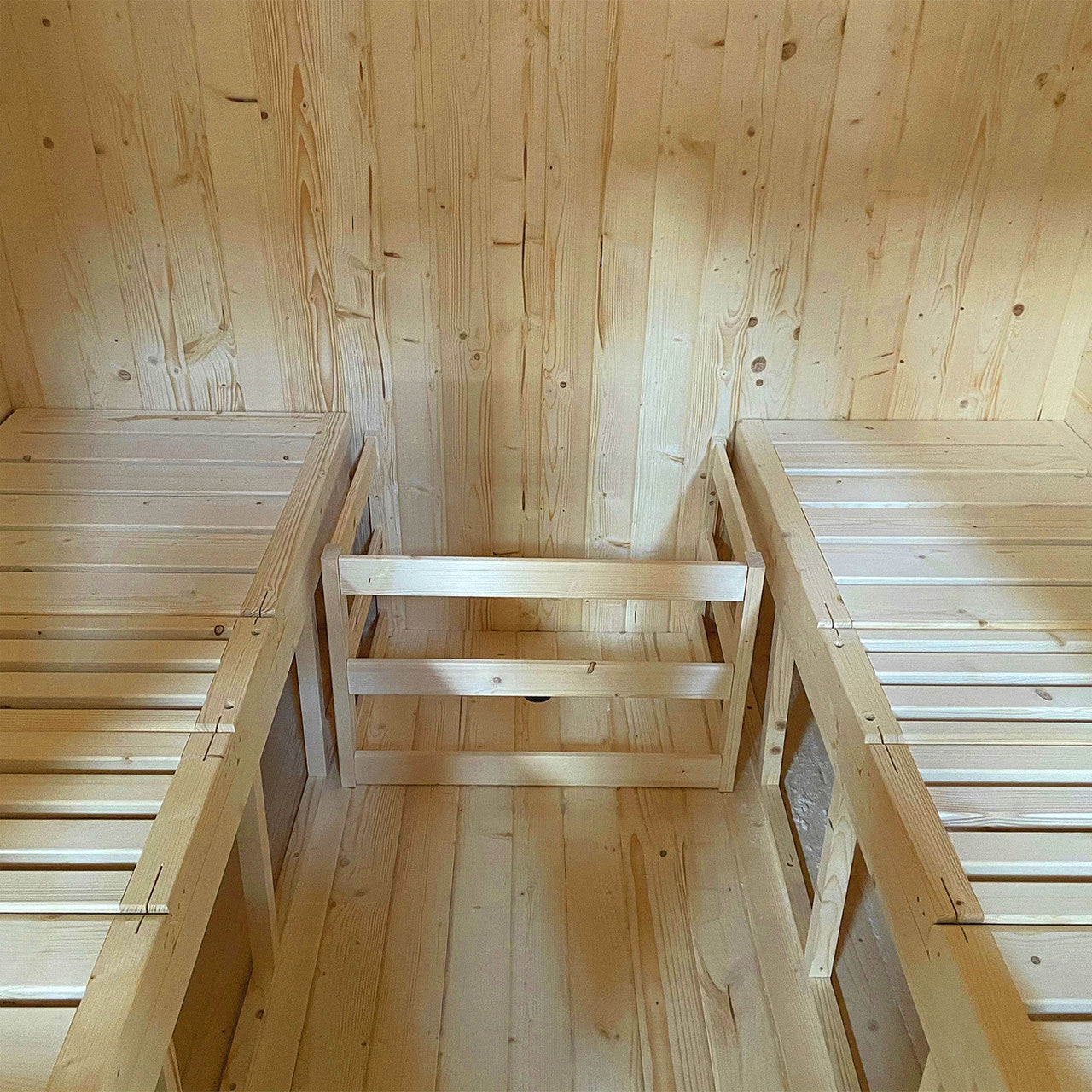 ALEKO Outdoor Rustic Cedar Square Sauna – 4 Person – 4.5 kW UL Certified Electric Heater