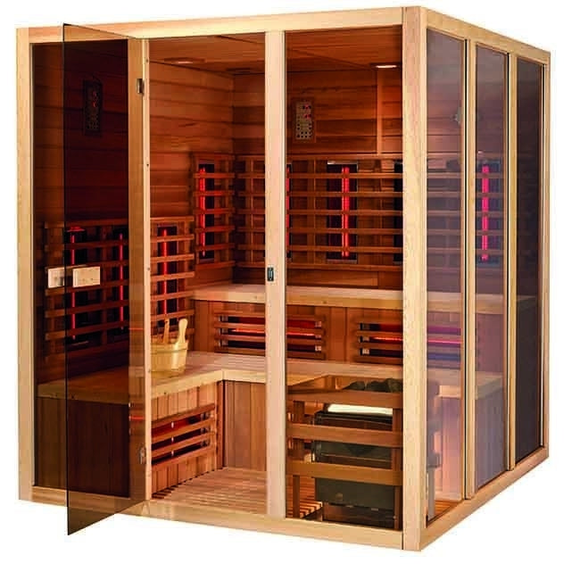 Solid Wooden Infrared Spa Sauna Steam Room 6KW For 5 Person(Indoor)