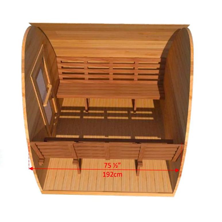 Mini POD Outdoor Clear Red Cedar Sauna (2-4 person)