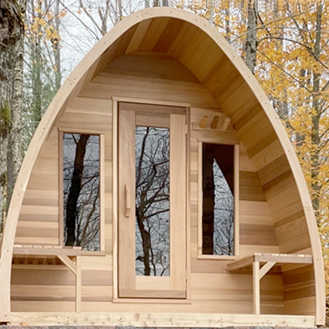 Mini POD Outdoor Clear Red Cedar Sauna (2-4 person)