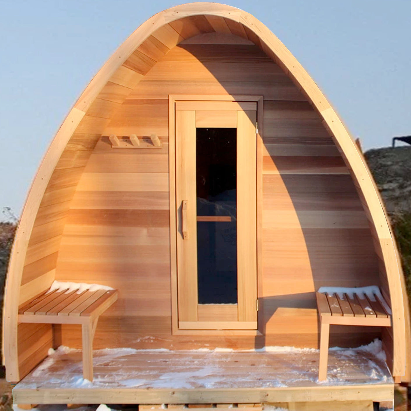Mini POD Outdoor Clear Red Cedar Sauna (2-4 person)