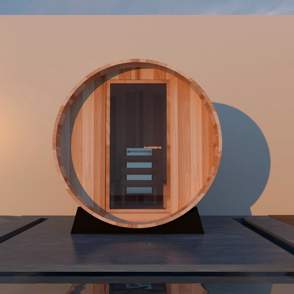 Spanish Cedar Outdoor Wood Barrel Sauna