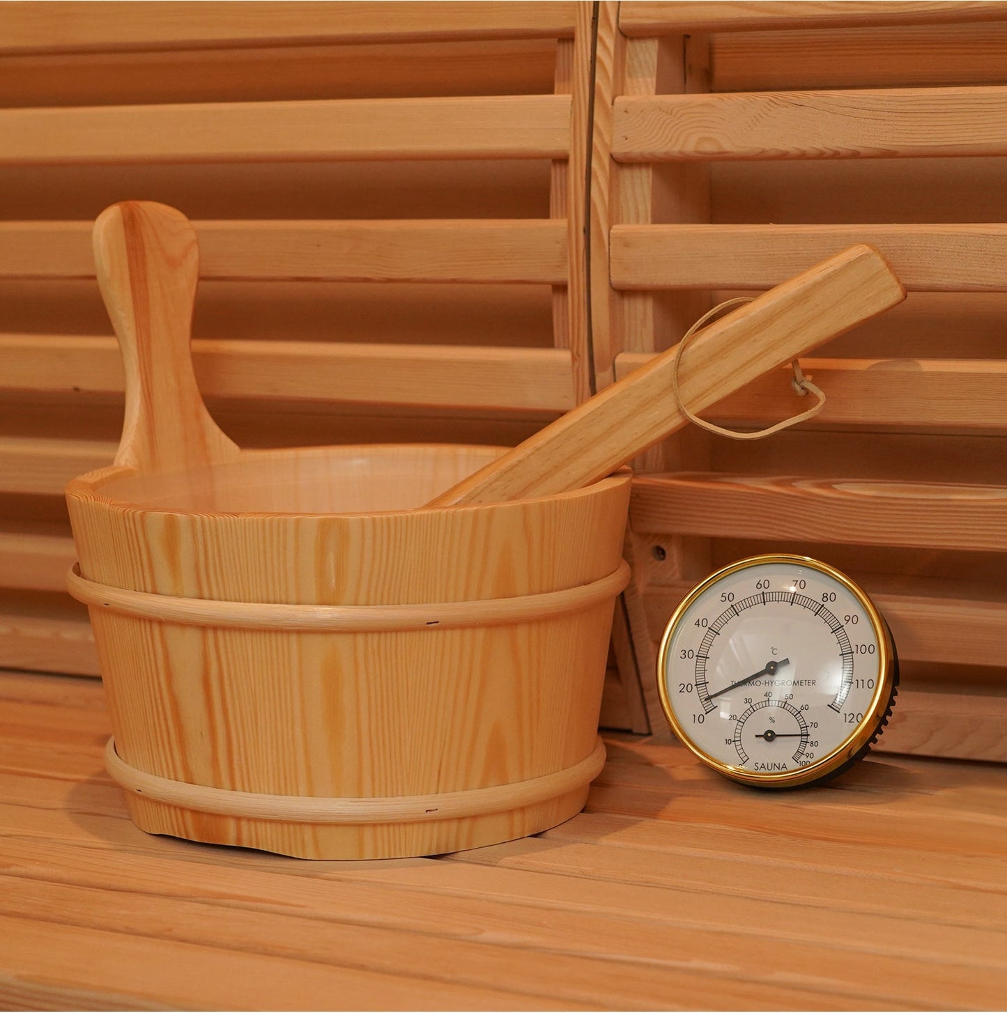 Outdoor Panoramic Barrel Sauna With Porch