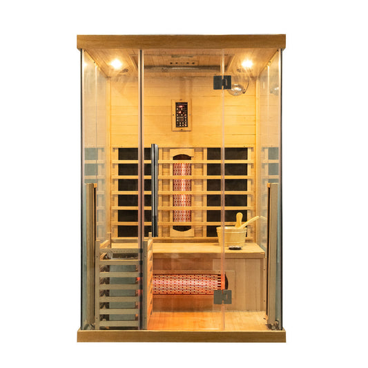 Premium Dual System Sauna With Three-sided glass