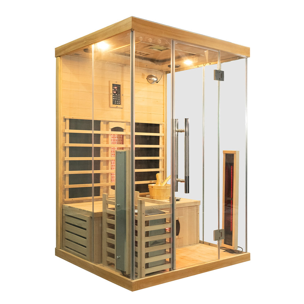 Premium Dual System Sauna With Three-sided glass