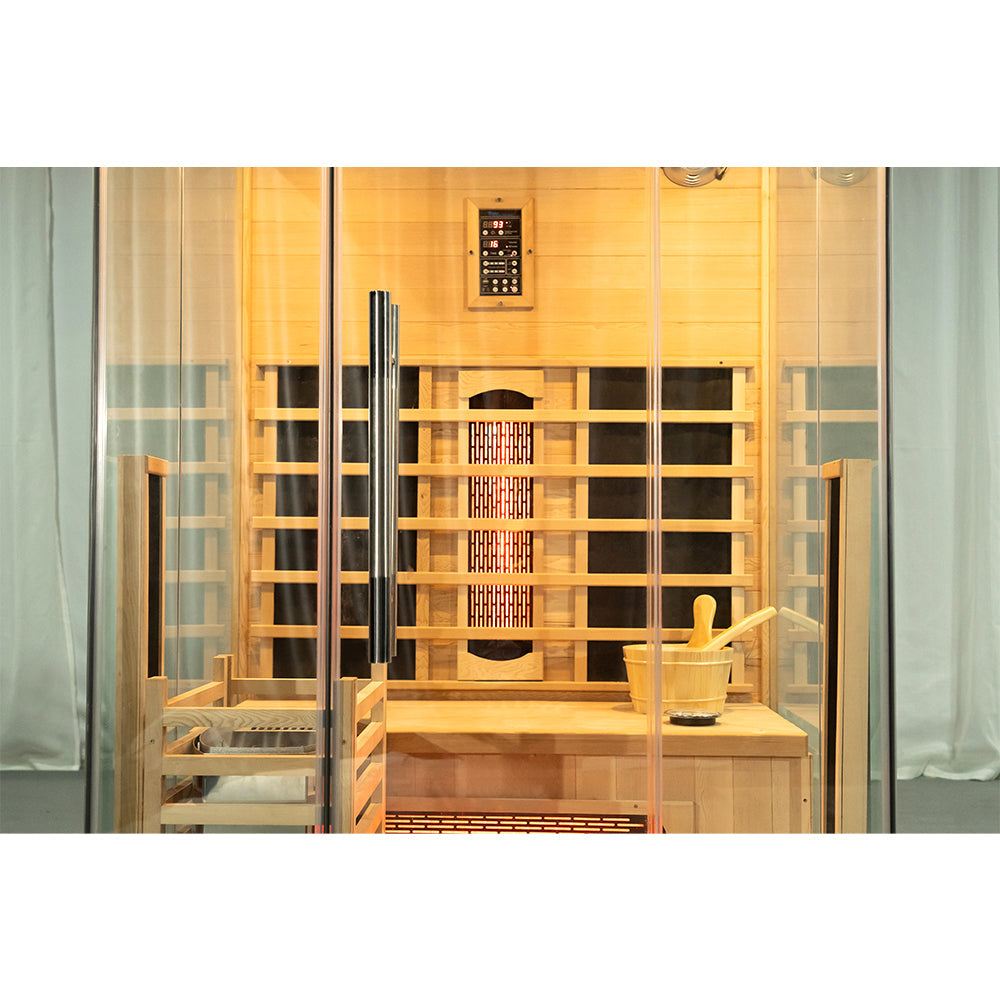 Premium Dual System Sauna With Three-sided glass