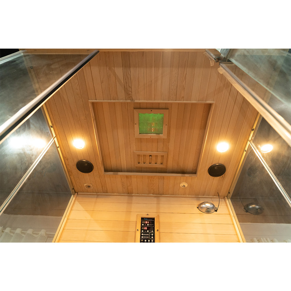 Premium Dual System Sauna With Three-sided glass