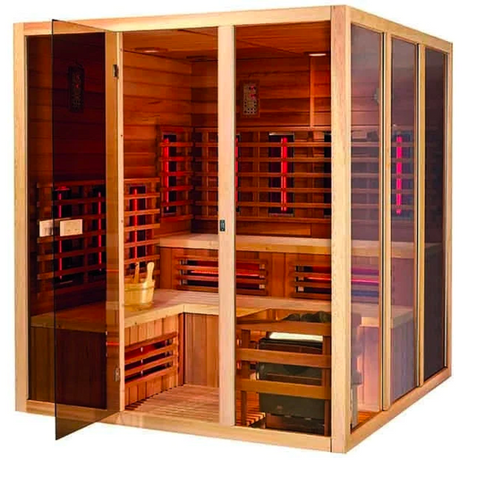 Solid Wooden Infrared Spa Sauna Steam Room 6KW For 5 Person（Indoor）