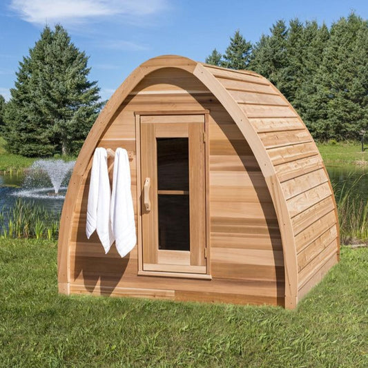 Mini POD Outdoor Clear Red Cedar Sauna (2-4 person)