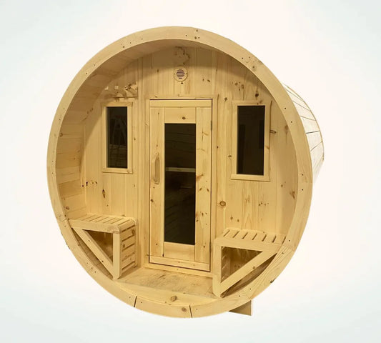 True North 8 Person 10' Long Barrel Sauna