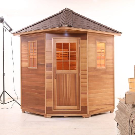 Outdoor Wood Steam Sauna（5-6 Person）